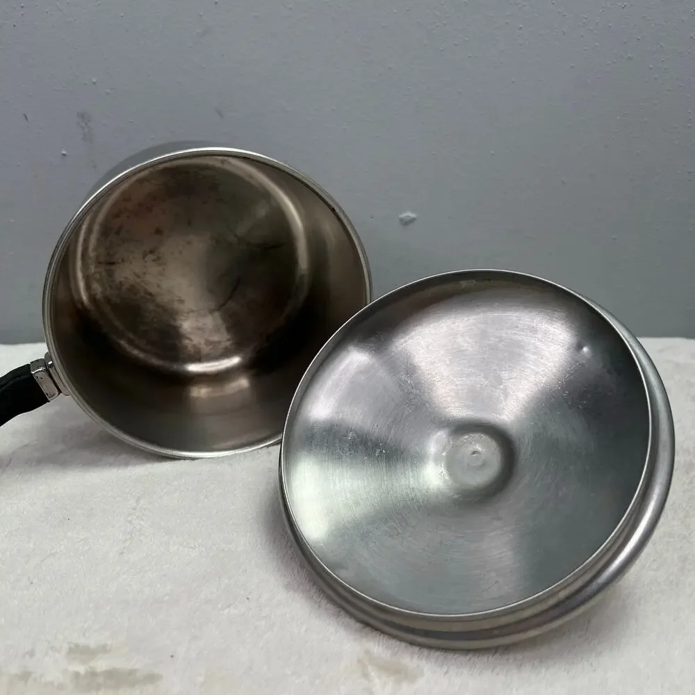 Vintage Farberware 1.5 Qt Saucepan Lid Aluminum Clad Stainless Steel Long Handle